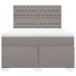 Preview: Boxspringbett mit Matratze Taupe 140x190 cm Stoff