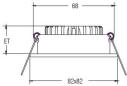 Preview: Brumberg LED-Einbaustrahler, 350mA, 7W, 2700K, champagner (12262633)