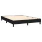 Preview: Boxspringbett mit Matratze Schwarz 140x200 cm Stoff