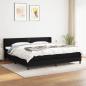 Preview: ARDEBO.de - Boxspringbett mit Matratze Schwarz 200x200 cm Stoff