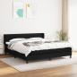 Preview: ARDEBO.de - Boxspringbett mit Matratze Schwarz 180x200 cm Stoff