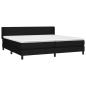 Preview: Boxspringbett mit Matratze Schwarz 200x200 cm Stoff