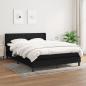 Preview: ARDEBO.de - Boxspringbett mit Matratze Schwarz 140x190 cm Stoff