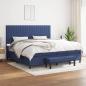 Preview: ARDEBO.de - Boxspringbett mit Matratze Blau 200x200 cm Stoff