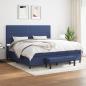 Preview: ARDEBO.de - Boxspringbett mit Matratze Blau 200x200 cm Stoff