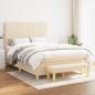 Preview: ARDEBO.de - Boxspringbett mit Matratze Creme 140x190 cm Stoff