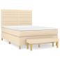 Preview: Boxspringbett mit Matratze Creme 140x190 cm Stoff