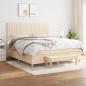 Preview: ARDEBO.de - Boxspringbett mit Matratze Creme 180x200 cm Stoff