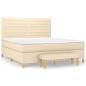 Preview: Boxspringbett mit Matratze Creme 160x200 cm Stoff