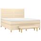 Preview: Boxspringbett mit Matratze Creme 160x200 cm Stoff