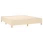 Preview: Boxspringbett mit Matratze Creme 160x200 cm Stoff