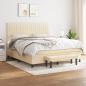 Preview: ARDEBO.de - Boxspringbett mit Matratze Creme 180x200 cm Stoff