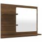 Preview: Badspiegel Braun Eiche-Optik 60x10,5x45 cm Holzwerkstoff