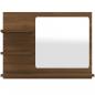 Preview: Badspiegel Braun Eiche-Optik 60x10,5x45 cm Holzwerkstoff