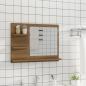 Preview: Badspiegel Braun Eiche-Optik 60x10,5x45 cm Holzwerkstoff