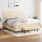 Preview: ARDEBO.de - Boxspringbett mit Matratze Creme 180x200 cm Stoff