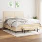 Preview: ARDEBO.de - Boxspringbett mit Matratze Creme 160x200 cm Stoff