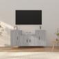 Preview: ARDEBO.de - 3-tlg. TV-Schrank-Set Grau Sonoma Holzwerkstoff