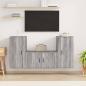 Preview: ARDEBO.de - 3-tlg. TV-Schrank-Set Grau Sonoma Holzwerkstoff