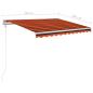 Preview: Standmarkise Manuell Einziehbar 350x250 cm Orange/Braun