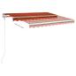 Preview: Standmarkise Manuell Einziehbar 350x250 cm Orange/Braun