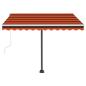 Preview: Standmarkise Manuell Einziehbar 350x250 cm Orange/Braun