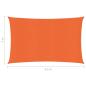 Preview: Sonnensegel 160 g/m² Orange 2x4,5 m HDPE