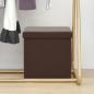 Preview: ARDEBO.de - Hocker mit Stauraum Braun PVC