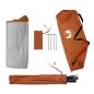 Preview: Camping-Organizer-Zelt 9 Fächer Grau Orange Wasserdicht