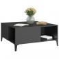 Preview: Couchtisch Schwarz 80x80x36,5 cm Holzwerkstoff