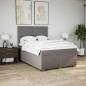 Preview: Boxspringbett mit Matratze Taupe 140x190 cm Stoff