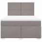 Preview: Boxspringbett mit Matratze Taupe 140x190 cm Stoff