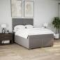 Preview: Boxspringbett mit Matratze Taupe 140x190 cm Stoff