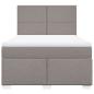 Preview: Boxspringbett mit Matratze Taupe 140x190 cm Stoff