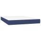 Preview: Boxspringbett mit Matratze Blau 140x190 cm Stoff