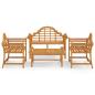 Preview: 4-tlg. Garten-Lounge-Set Massivholz Teak