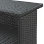 Preview: 3-tlg. Gartenbar-Set mit Kissen Schwarz Poly Rattan