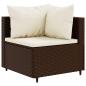 Preview: 8-tlg. Garten-Lounge-Set mit Kissen Braun Poly Rattan