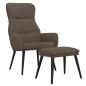 Preview: Relaxsessel mit Hocker Taupe Stoff