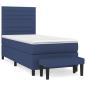 Preview: Boxspringbett mit Matratze Blau 80x200 cm Stoff