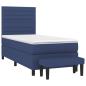 Preview: Boxspringbett mit Matratze Blau 80x200 cm Stoff