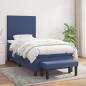 Preview: ARDEBO.de - Boxspringbett mit Matratze Blau 90x190 cm Stoff