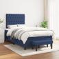 Preview: ARDEBO.de - Boxspringbett mit Matratze Blau 120x200 cm Stoff