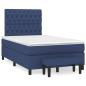 Preview: Boxspringbett mit Matratze Blau 120x200 cm Stoff