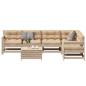 Preview: ARDEBO.de - 7-tlg. Garten-Lounge-Set mit Kissen Massivholz Kiefer