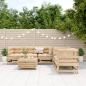 Preview: ARDEBO.de - 6-tlg. Garten-Lounge-Set mit Kissen Massivholz Kiefer