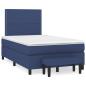 Preview: ARDEBO.de - Boxspringbett mit Matratze Blau 120x190 cm Stoff