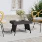 Preview: ARDEBO.de - Beistelltisch Klappbar Schwarz 60x40x38 cm Poly Rattan