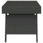 Preview: Beistelltisch Klappbar Schwarz 60x40x38 cm Poly Rattan