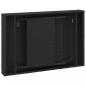 Preview: Beistelltisch Klappbar Schwarz 60x40x38 cm Poly Rattan